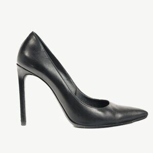 Saint Laurent Black Leather Pointed-Toe Pumps